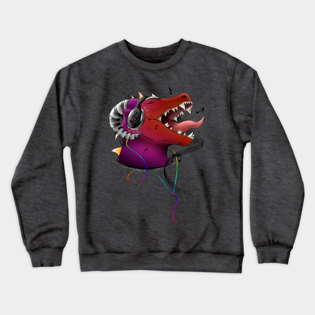 Rockon Dragon Crewneck Sweatshirt by Draconx